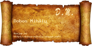Dobos Mihály névjegykártya