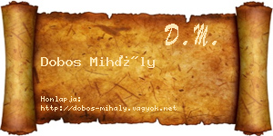 Dobos Mihály névjegykártya
